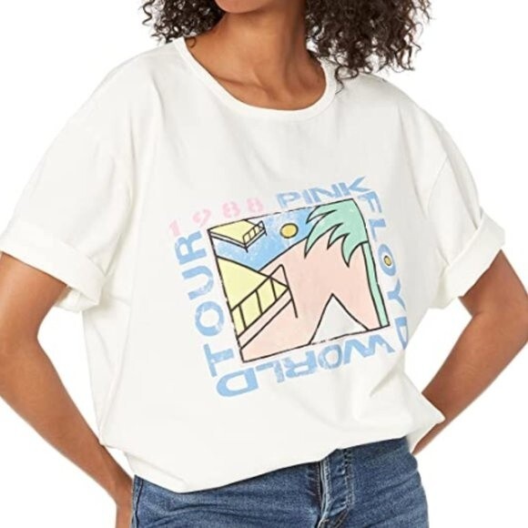PINK FLOYD T-Shirt LUCKY Brand womens sz Med oversized graphic Vintage style tee - Picture 4 of 11